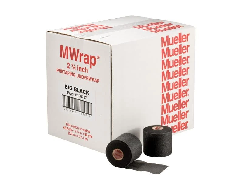 Mueller Polsterschaumbinde MWrap, schwarz, 6.4 cm x 27.5 m, 48 Stück