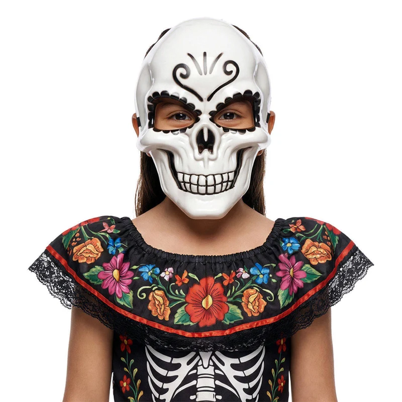 Weiße Catrina-Maske