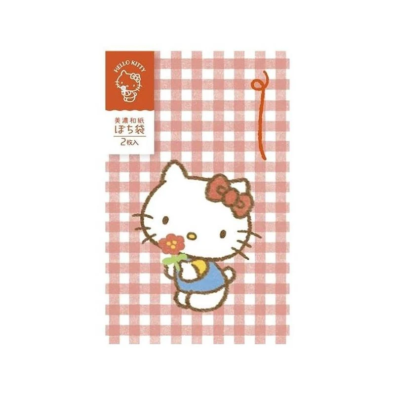 [Self-operated] Japan Sanrio Limited Edition Flower Furukawa Paper Mino Washi Red Envelopes Hello Kitty 2 Pieces/Pack Small Gifts, Gifts, Appreciation Gifts, Pocket Money, Activity Bonuses, Journal Decorations
