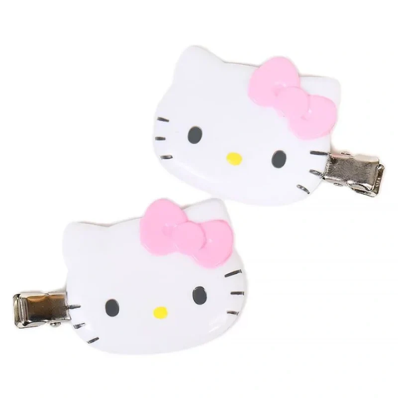 [Self-operated] Japanese Sanrio Hello Kitty Pink Hair Clips (Pair) - Hair Accessories