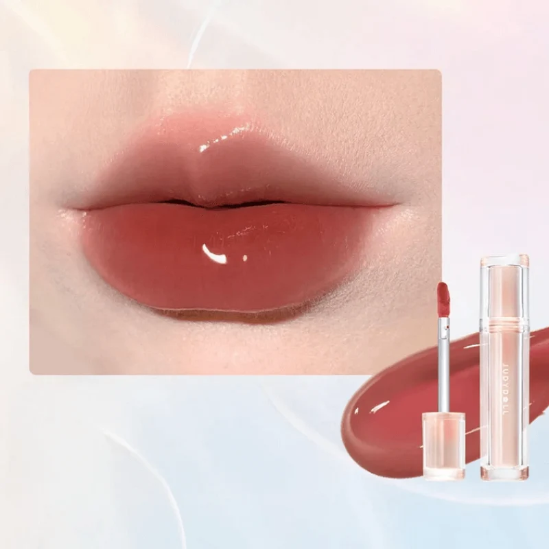 [Self-operated] JUDYDOLL Iced Tea Mirror Lip Gloss #N05 Fig Jelly 2.4g, Glossy, Slightly Tipsy Tea Jelly Glass Lip, Moisturizing, Non-sticky, Faux Natural Makeup Special Blend Lip Gloss Lip Mud Lipstick