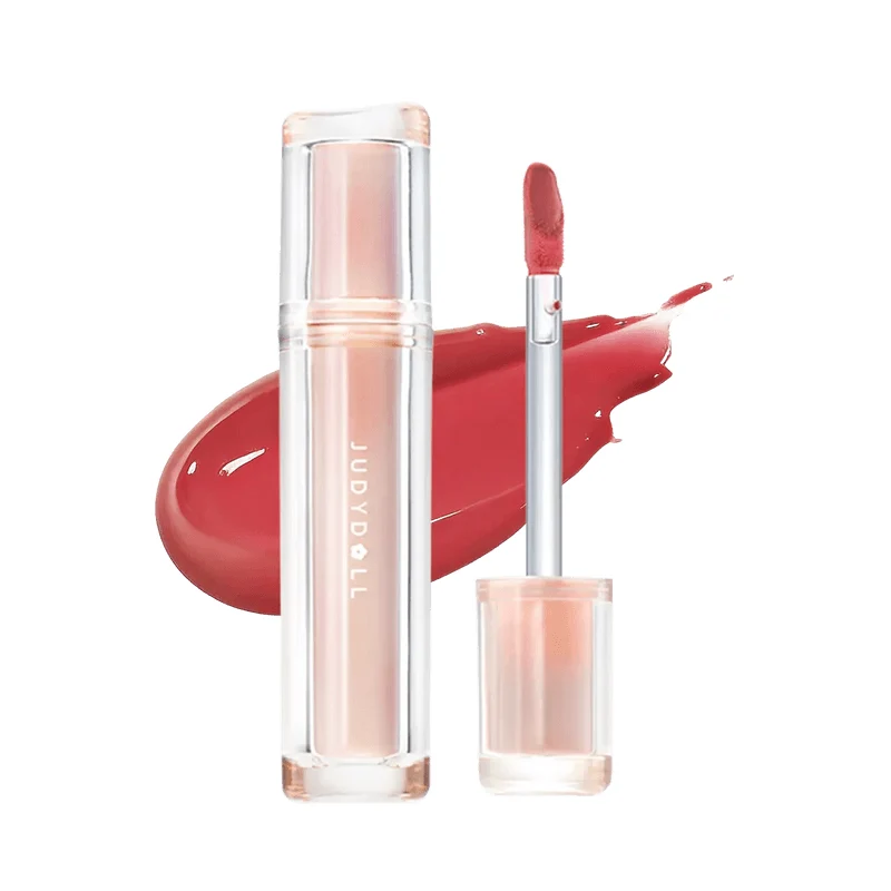 [Self-operated] JUDYDOLL Iced Tea Mirror Lip Gloss #N03 Guava Peach Tea 2.4g, Glossy, Slightly Tipsy Tea Jelly Glass Lip, Moisturizing, Non-sticky, Faux Natural Makeup Special Blend Lip Gloss Lip Mud Lip Balm