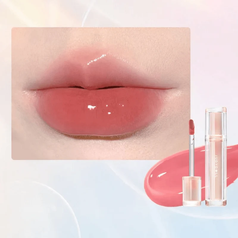 [Self-operated] JUDYDOLL Iced Tea Mirror Lip Gloss #N01 White Peach Light Milk Tea 2.4g Glossy, slightly tipsy tea jelly glass lip gloss, moisturizing, non-sticky, natural look, specially formulated lipstick, lip gloss, lip mud, lip balm