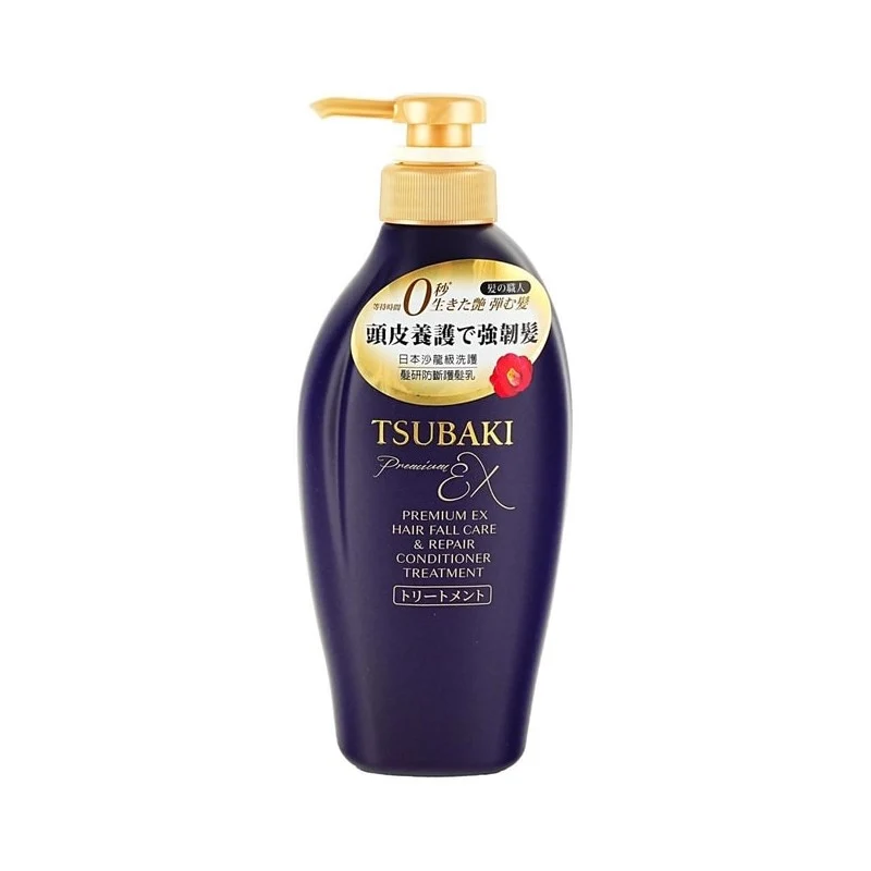 [Self-operated] SHISEIDO TSUBAKI Premium EX Anti-Hair Loss Treatment Repairing Hair Conditioner (Purple Camellia) 450ml (Japan) - Anti-breakage, Strengthening and Repairing