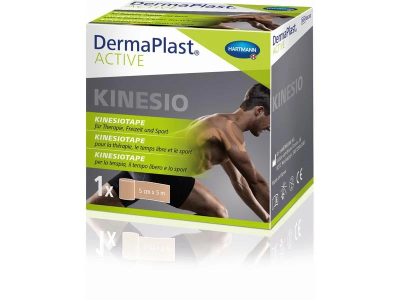 DermaPlast Active Kinesiotape, beige, 5 cm x 5 m, 1 Stück