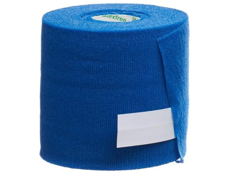 Lohmann Rauscher L&R Haftelast latexfree, Kohäsive Fixierbinde, blau, 8 cm x 20 m, 1 Stück