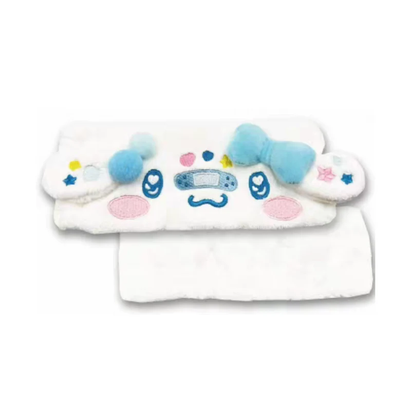 [Self-operated] Sanrio Heart-Eyed Bow Plush Headband, Big Ear Dog Design, 1 Piece, Essential for Home Face Washing