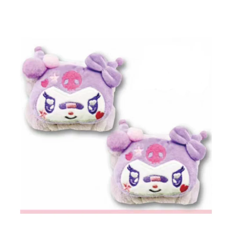 [Self-operated] Sanrio waterproof wristbands (Kuromi style) - 1 pair - an essential face washing accessory