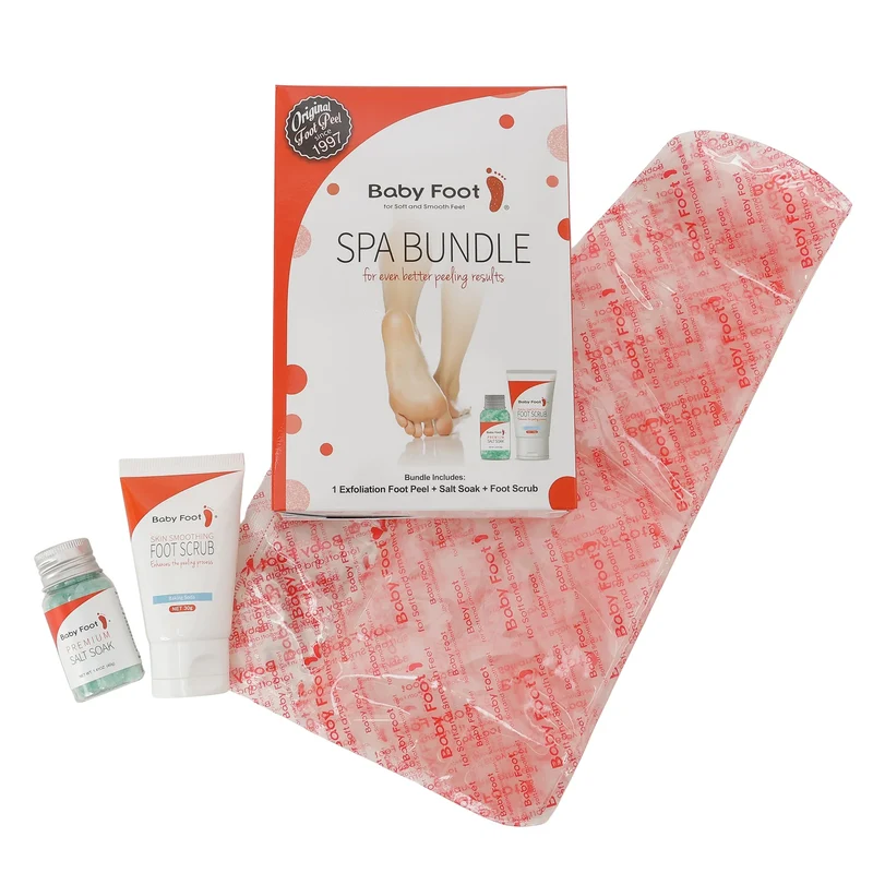 [Self-operated] Japan Baby Foot SPA Bundle Foot Care Set: Exfoliating Foot Mask, Softening Foot Bath Salt, and Scrub Combination for Deep Exfoliation, Softening, Pre-treatment, Moisturizing, and Repairing.