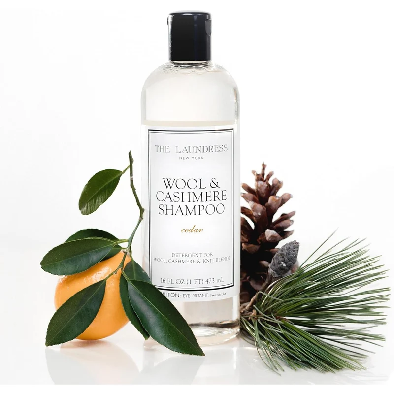 [Self-operated] THE LAUNDRESS Wool & Cashmere Shampoo Cedar, 473ml (16 fl.oz) Concentrated liquid laundry detergent with cedar scent, gentle, hand wash or machine wash in cold water, suitable for delicate fabrics.
