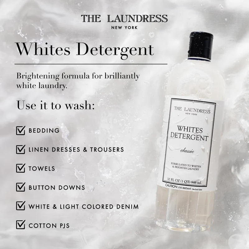 [Self-operated] THE LAUNDRESS Whites Detergent Classic Laundry Detergent 946ml (32 fl.oz) for whitening, brightening, and deep cleaning of white and light-colored clothes.
