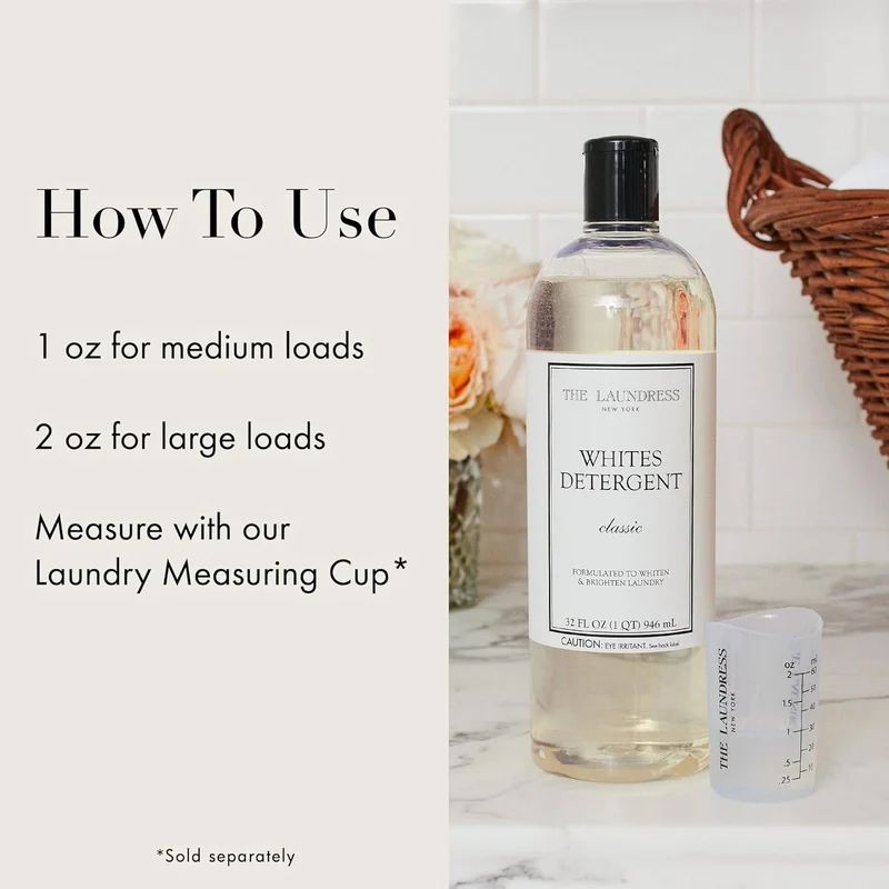[Self-operated] THE LAUNDRESS Whites Detergent Classic Laundry Detergent 946ml (32 fl.oz) for whitening, brightening, and deep cleaning of white and light-colored clothes.