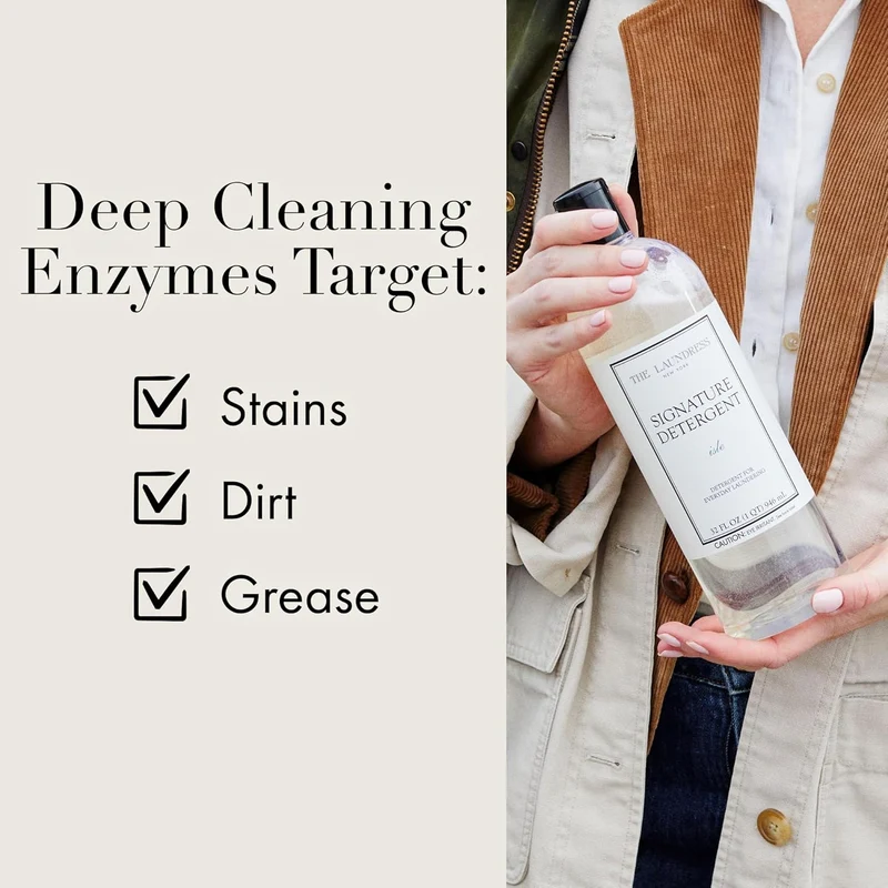 [Self-operated] THE LAUNDRESS Signature Isle Classic Laundry Detergent, Coastal Inspiration Scent, 946ml (32 fl.oz). Concentrated laundry detergent, powerful stain removal, color protection, fabric care, long-lasting island fragrance.