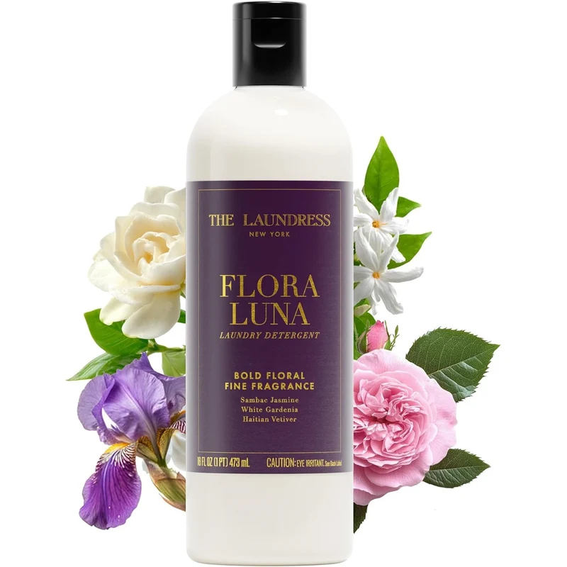 [Self-operated] THE LAUNDRESS Flora Luna Luxury Floral Scented Laundry Detergent 473ml (USA) - Long-lasting fragrance up to 7 days; BioRadiance enzyme technology keeps clothes vibrant and durable.