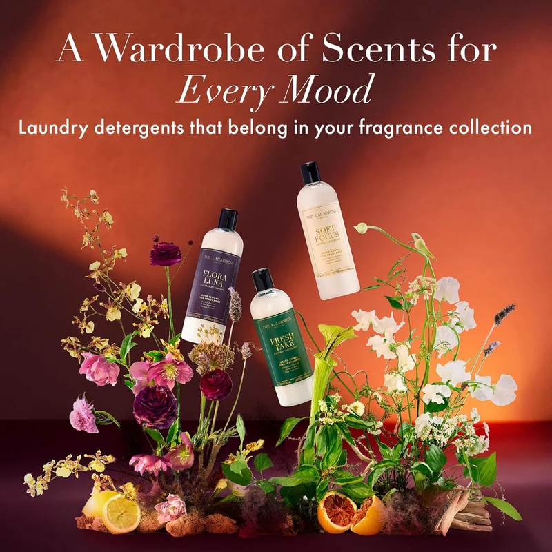 [Self-operated] THE LAUNDRESS Flora Luna Luxury Floral Scented Laundry Detergent 473ml (USA) - Long-lasting fragrance up to 7 days; BioRadiance enzyme technology keeps clothes vibrant and durable.