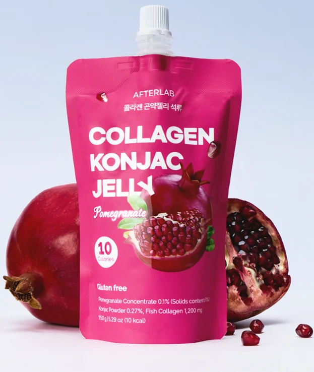 [Self-operated] AFTERLAB Pomegranate Flavored Collagen Konjac Jelly 150g (Korean) - Low-calorie, low-sugar "inside and out" collagen beauty jelly