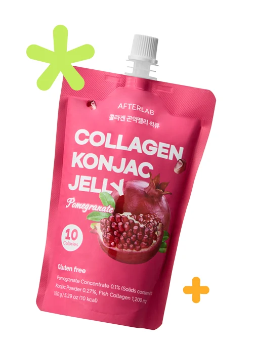 [Self-operated] AFTERLAB Pomegranate Flavored Collagen Konjac Jelly 150g (Korean) - Low-calorie, low-sugar "inside and out" collagen beauty jelly