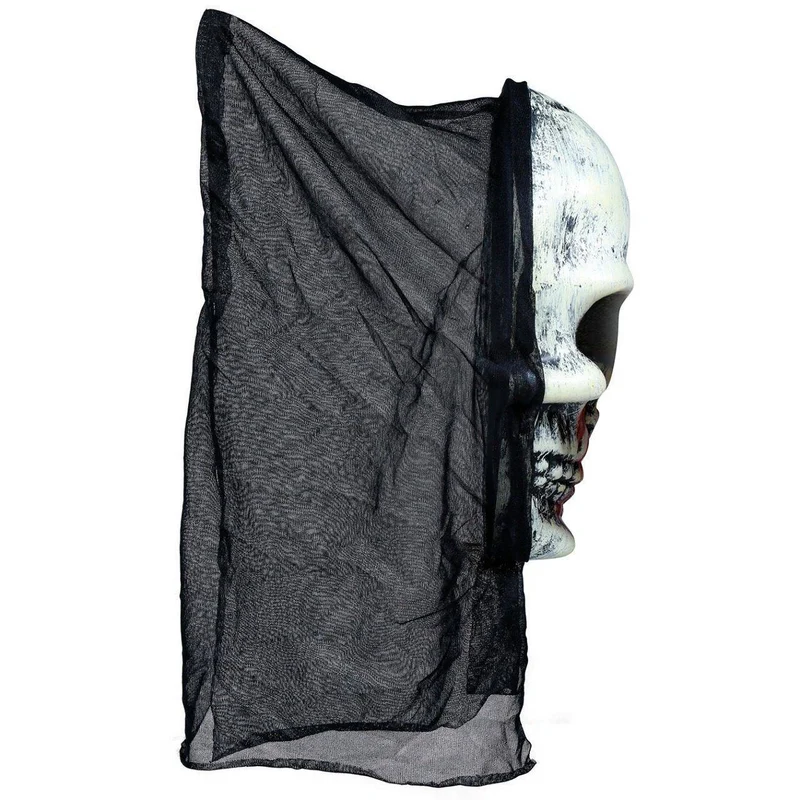 Blutige Skelettmaske mit Kapuze