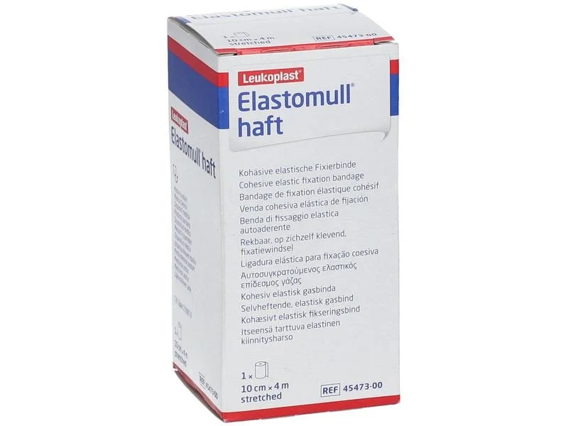 Leukoplast Elastomull haft, elastische Fixierbinde, 10 cm x 4 m, 1 Stück