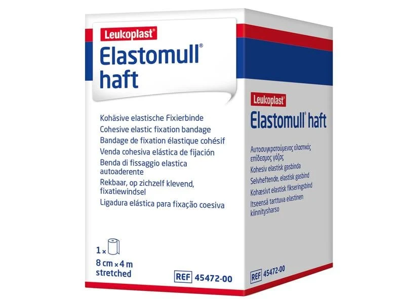 Leukoplast Elastomull haft, elastische Fixierbinde, 8 cm x 4 m, 1 Stück