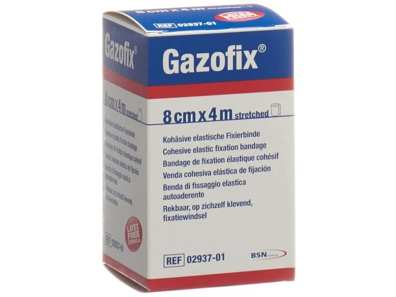 Gazofix Kohäsive elastische Fixierbinde, 8 cm x 4 m, 1 Stück