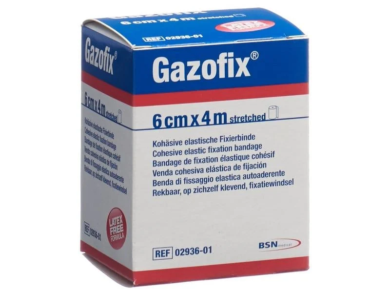 Gazofix Kohäsive elastische Fixierbinde, 6 cm x 4 m, 1 Stück