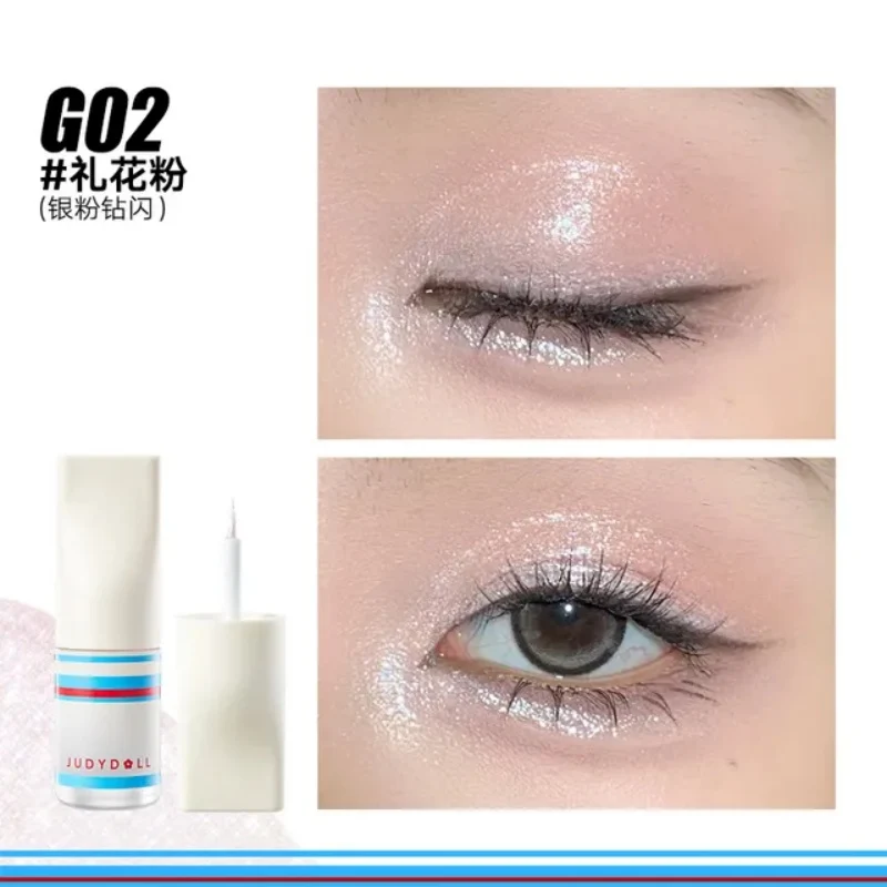 [Self-operated] Judydoll Liquid Eyeshadow #G02 Firework Pink Silver Powder Diamond Glitter 3g Matte with Glitter, Fine Shine, Pearl Shine, and Blends into Skin