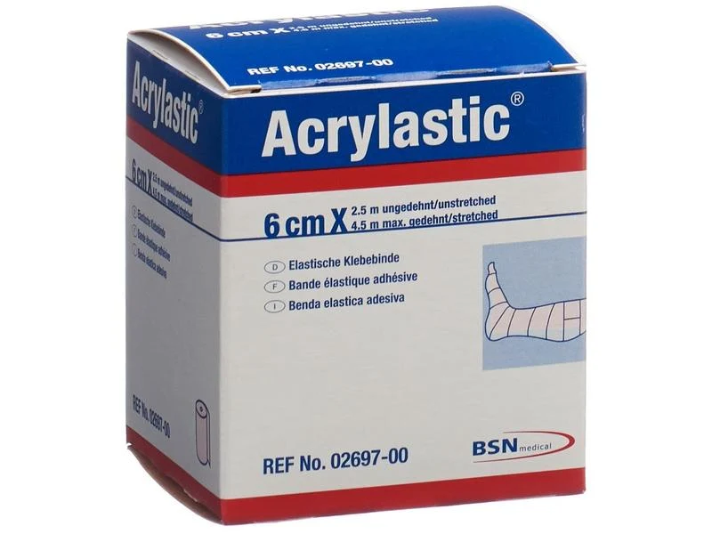 Acrylastic Elastische Klebebinde, 6cm x 2.5m