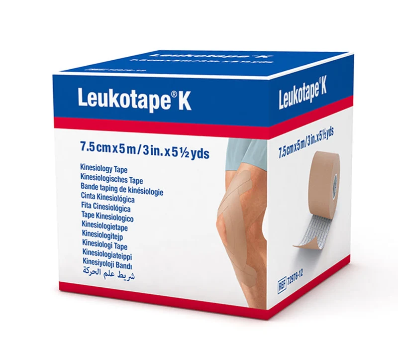 Leukotape K Kinesiologie Tape, beige, elastisch, 7.5 cm x 5 m, 1 Stück