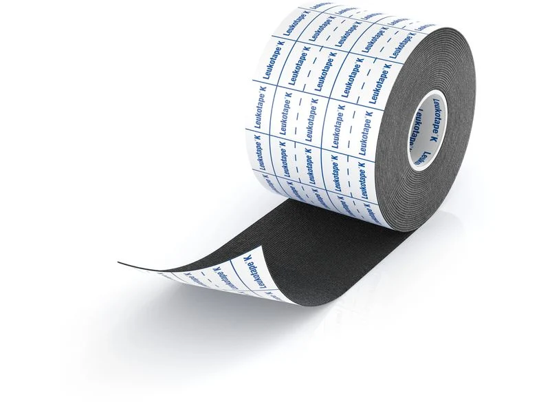 Leukotape K Kinesiologie Tape, schwarz, elastisch, 5 cm x 5 m, 1 Stück