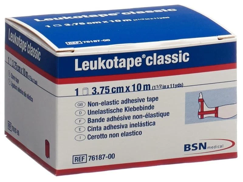 Leukotape Classic Tape, rot, unelastisch, 3.75 cm x 10 m, 1 Stück