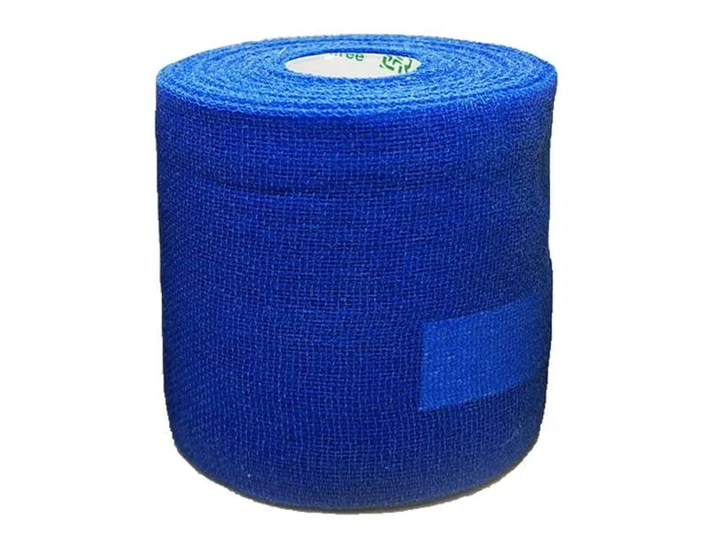 Lohmann Rauscher L&R Haftelast latexfree, Kohäsive Fixierbinde, blau, 8 cm x 20 m, 6 Stück