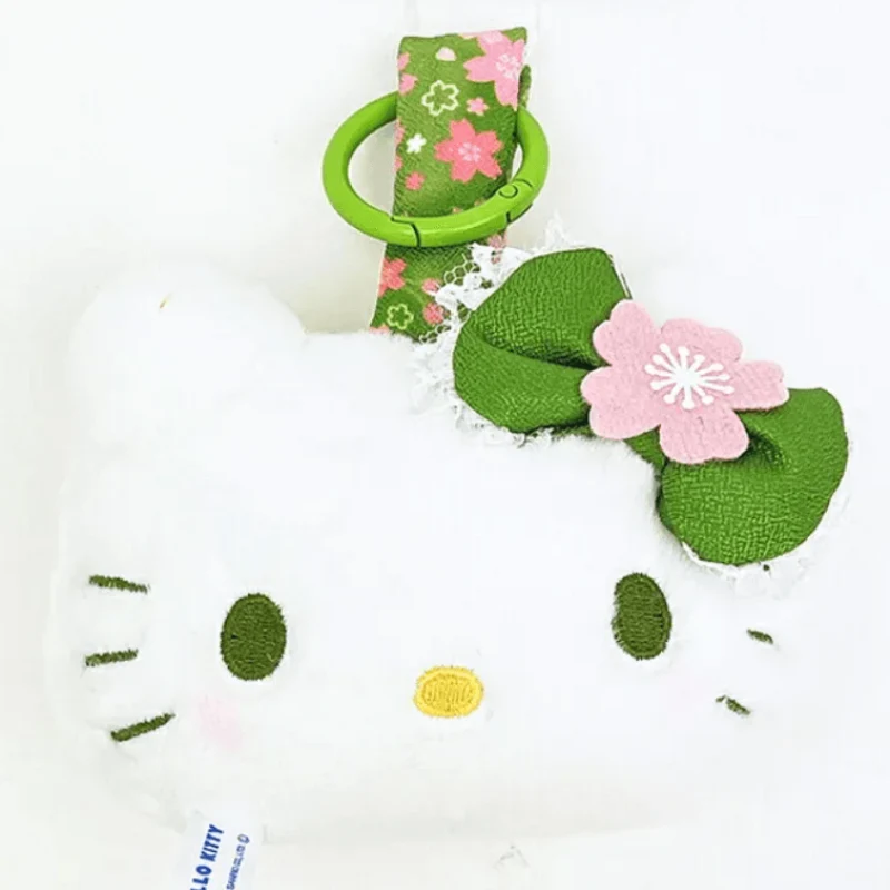 [Self-operated] Sanrio Hello Kitty Doll Matcha Series Large Face Pendant Small Coin Purse Charm 1 Pack Bag Charm Keychain