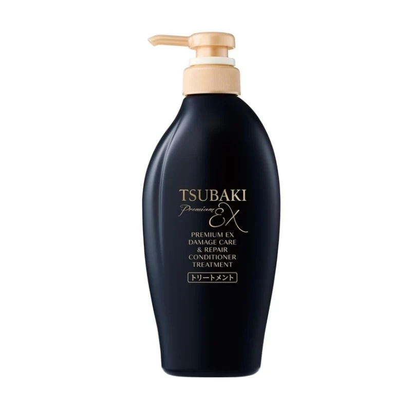 [Self-operated] SHISEIDO TSUBAKI Black Camellia Luxury Black Ion Repairing EX Conditioner 450ml - Repairing Severely Damaged Hair from Perming and Dyeing