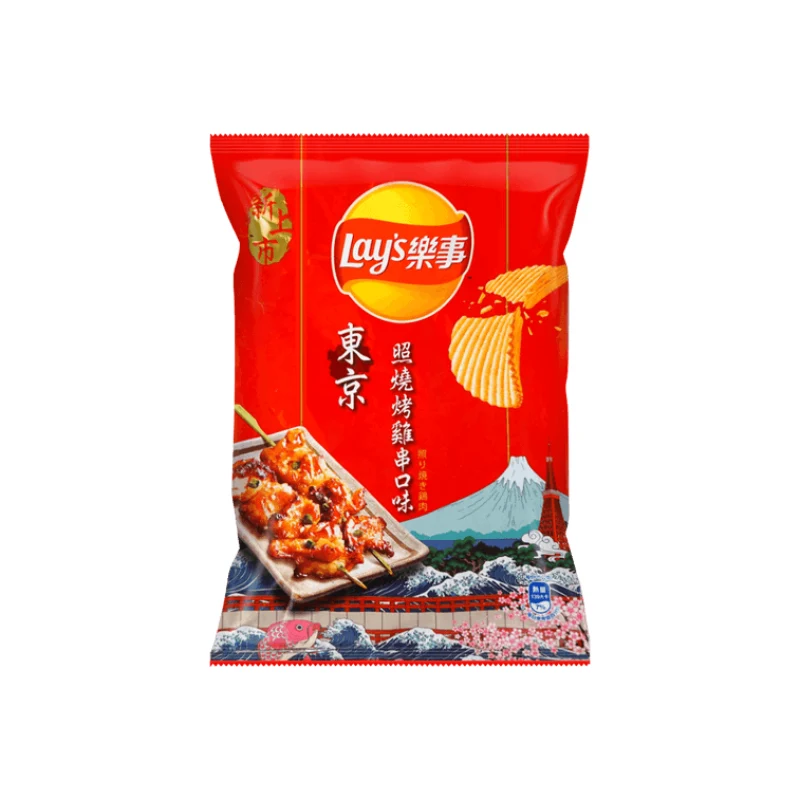 [Self-operated] Pepsi LAY'S Taiwan Version Potato Chips Tokyo Teriyaki Chicken Skewer Flavor 59.5g Tokyo Flavor Limited Edition Puffed Snack, Perfect for Binge-Watching!