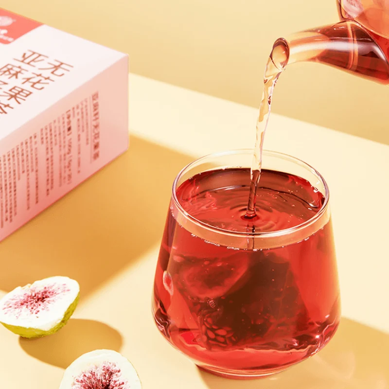 [Self-operated] Beijing Tongrentang Flaxseed Fig Tea 100g, Progesterone-Nourishing Tea, Black Bean, Black Goji Berry, Mulberry Circulation Health Tea Bag, Internal Conditioning, Ovarian Nourishment, and External Rejuvenation.