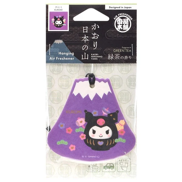 [Self-operated] Sanrio Car/Indoor Wardrobe Air Freshener, Mt. Fuji Kuromi Fragrance Hanging Card (1 piece, Green Tea Scent)