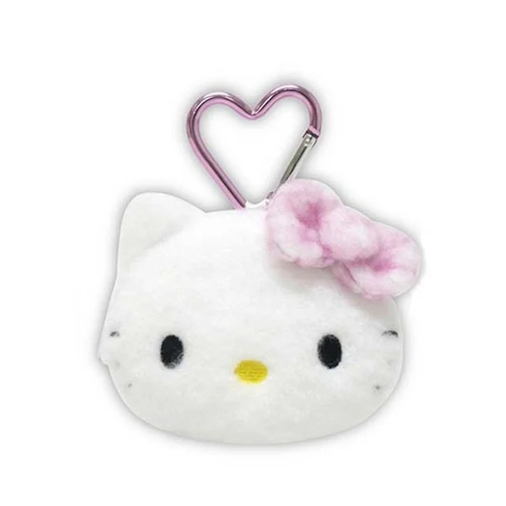[Self-operated] Sanrio Houndstooth Series Pink Hello Kitty Doll Small Coin Purse Charm (1 piece) Bag Charm Keychain