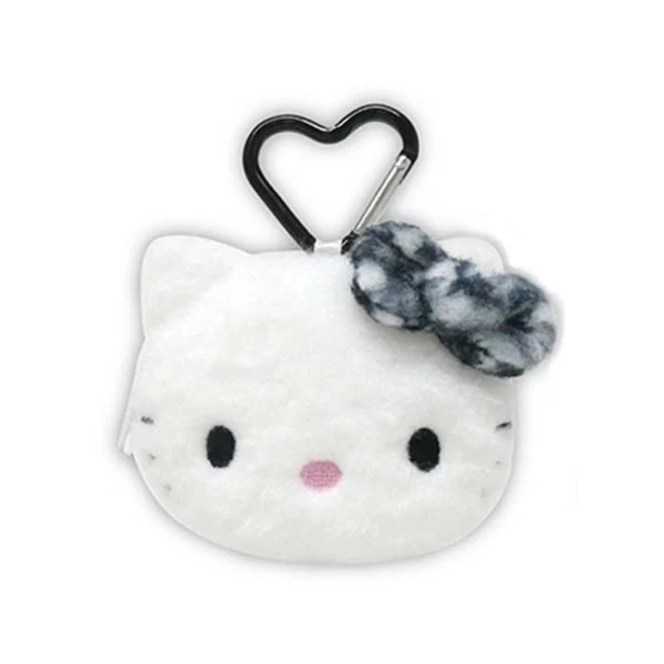 [Self-operated] Sanrio Houndstooth Series Black Hello Kitty Doll Small Coin Purse Charm (1 piece) Bag Charm Keychain