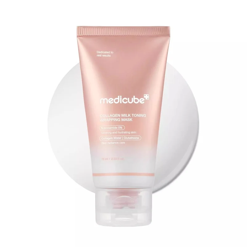 [Self-operated] Korean MEDICUBE Collagen Milk Peel-Off Mask 75ml - Solves dull and lackluster skin problems