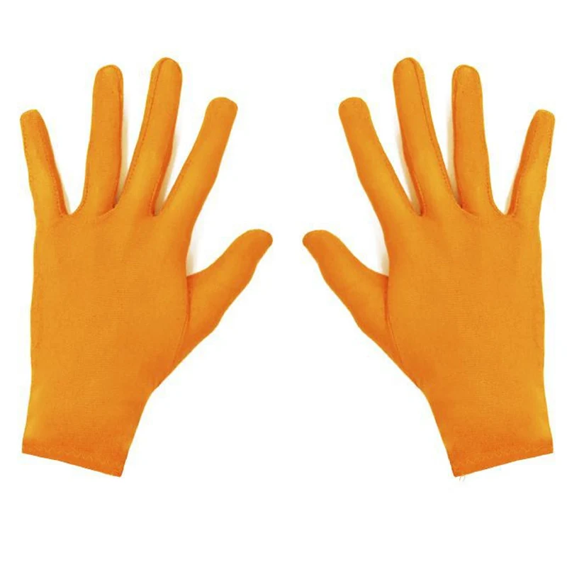 Orangefarbene Handschuhe