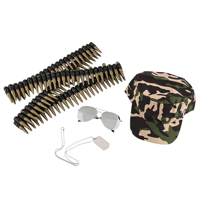 Militär-Set in grünem Camouflage-Design