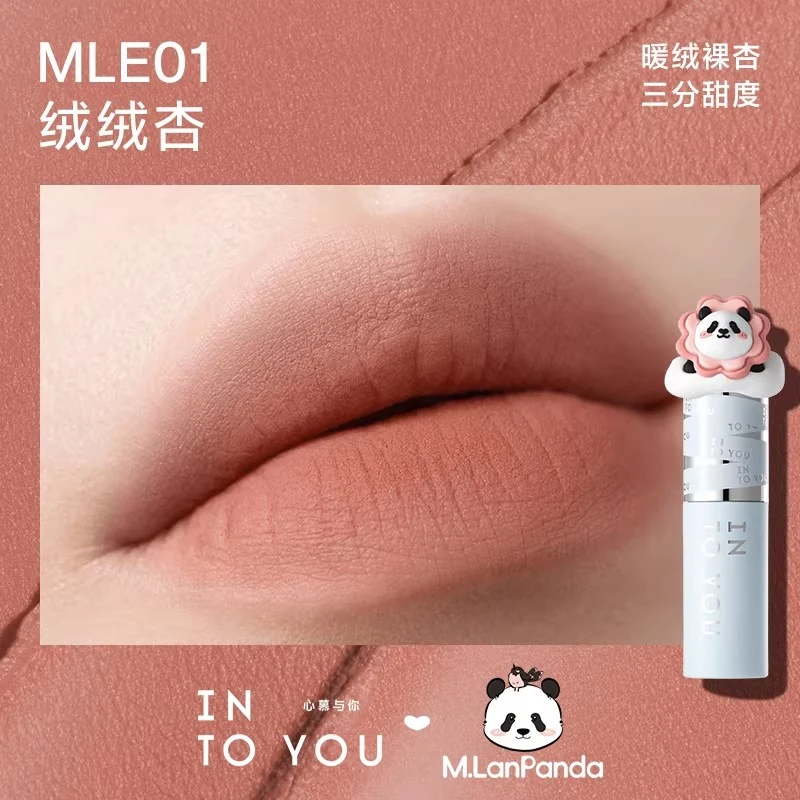 [Self-operated] INTOYOU and M.LANPANDA Collaboration - Leading Lady Lip Mud Matte Velvet Lip Gloss Lipstick MLE01 - Velvety Apricot Lip & Cheek Two-in-One Lip Gloss Lipstick