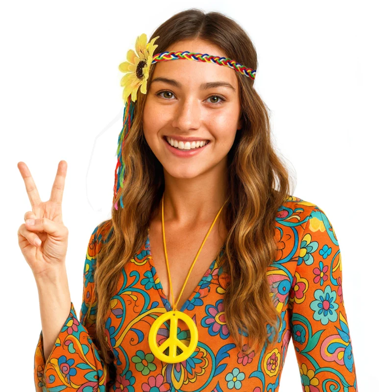 Hippie-Blumen-Set