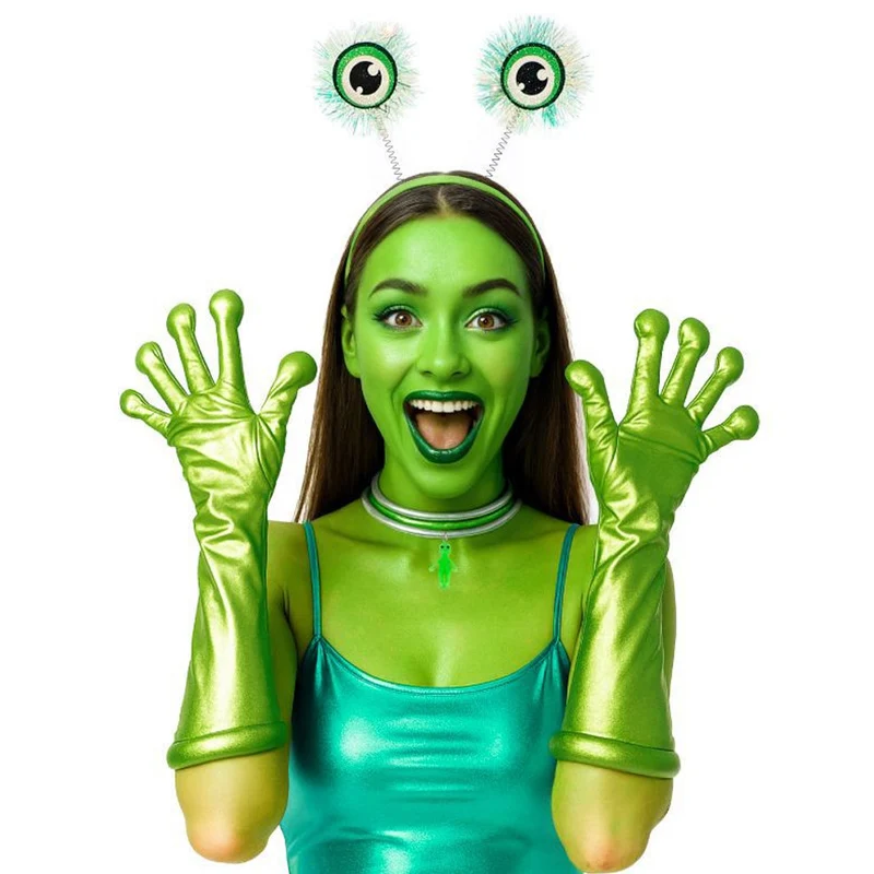Grünes Spring-Alien-Set