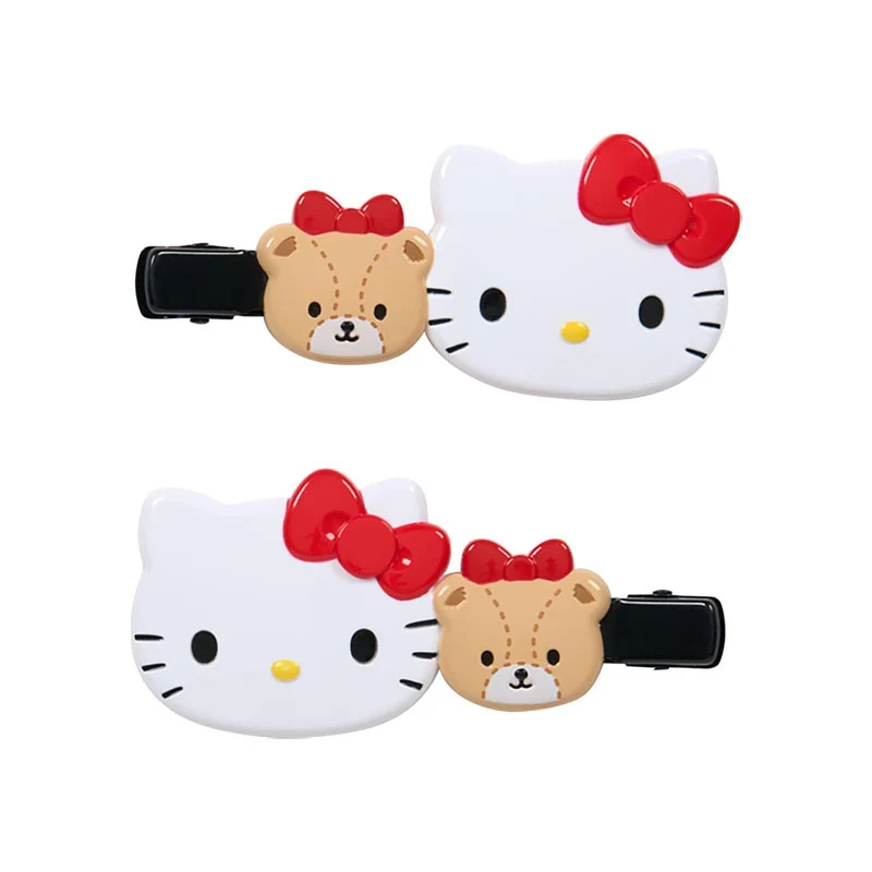 [Self-operated] Japanese Sanrio Hello Kitty Bear Long Bangs Clip (1 pair) Hair Accessory