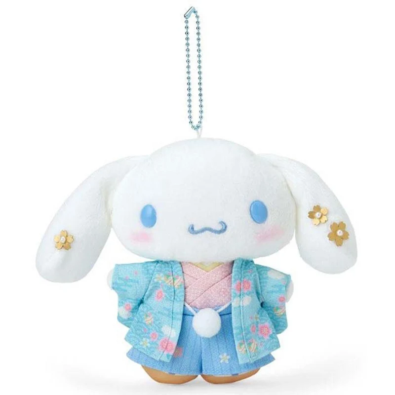 [Self-operated] Sanrio Japanese Kimono Cinnamon Dog Plush Keychain (1 piece) for Car Hanging Bag Ornament Keychain