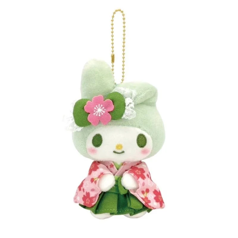 [Self-operated] Sanrio Matcha Kimono My Melody Doll Keychain (1 piece) - Car Hanging Bag Charm Keychain