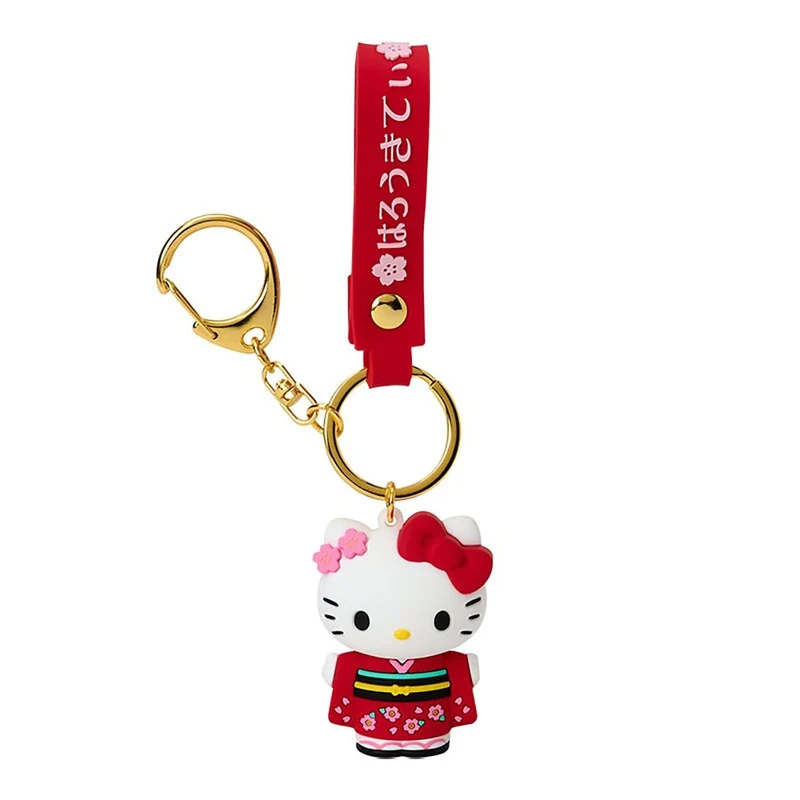 [Self-operated] Japan Sanrio Hello Kitty 3D Kimono Keychain (1 piece) - Car Hanging Bag Ornament Keychain