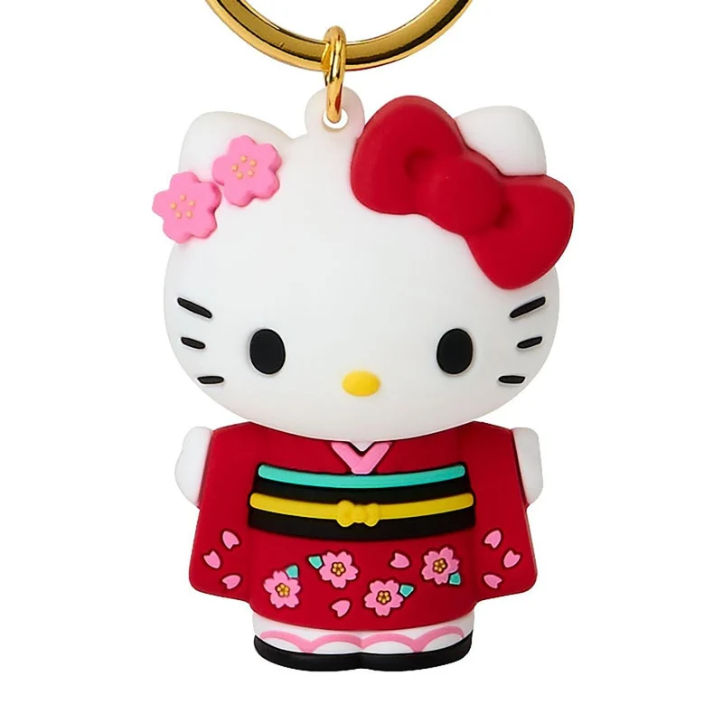 [Self-operated] Japan Sanrio Hello Kitty 3D Kimono Keychain (1 piece) - Car Hanging Bag Ornament Keychain